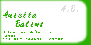 aniella balint business card